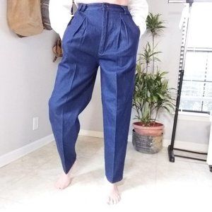 VTG Jeans High Rise Dark Wash Pleated Front NWT